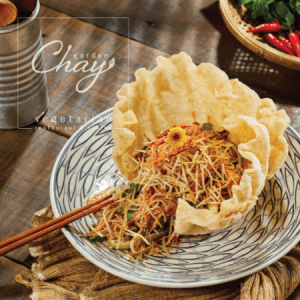 Gỏi nấm khoai môn sốt chanh dây