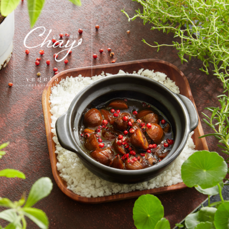 Hạt dẻ kho tiêu hồng