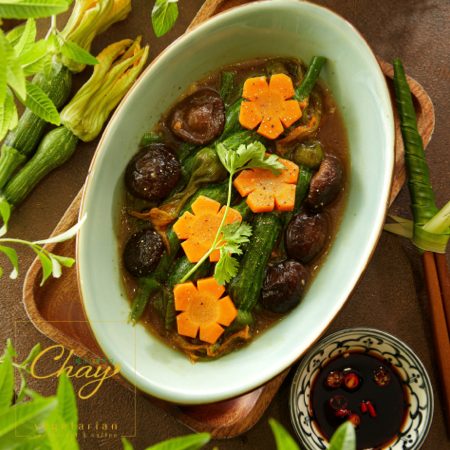 Bí nụ xào nấm hương