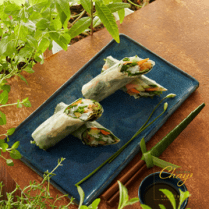 Cuốn nem chua vỏ bưởi và rau thơm 4 mùa