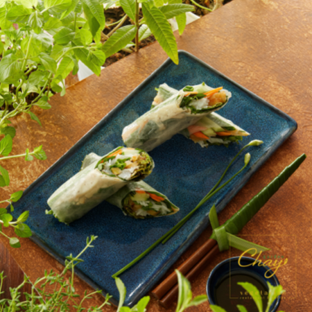 Cuốn nem chua vỏ bưởi và rau thơm 4 mùa